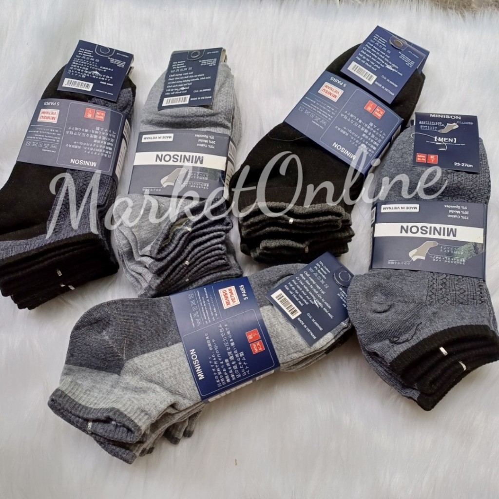 COMBO 10 ĐÔI TẤT VỚ NAM CỔ NGẮN KHỬ MÙI MINISO NHẬT BẢN THẤM HÚT MỒ HÔI.