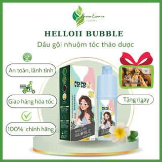 Dầu gội nhuộm tóc thảo dược HELLOII BUBBLE- Dầu gội phủ màu nâu hạt dẻ, giảm gàu ngứa, giúp mượt tóc