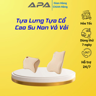 Bộ gối tựa đầu ô tô và tựa lưng ⚡FREESHIP⚡ ghế ô tô cao su non - Hàng cao cấp