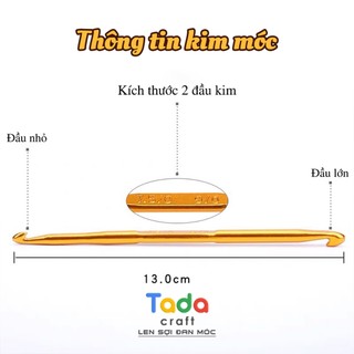 Kim móc 2 đầu cán vàng lẻ size