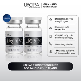 Lens cận trong suốt hsd 6 tháng UROPA chống tia UV cho mắt nhạy cảm (tới -10.0 độ)