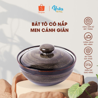 Âu cơm bé men cánh gián 13x9cm - âu đựng cơm - gốm sứ cao cấp bát tràng