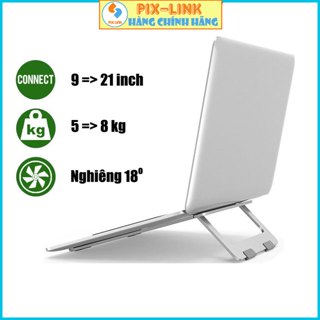 Đế tản nhiệt laptop PIX-LINK X5 chất liệu nhôm nguyên khối, siêu mỏng nhẹ dùng cho máy 13- 15.6 inch