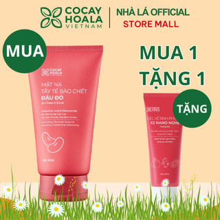 Mặt Nạ Tẩy Tế Bào Chết Đậu Đỏ Việt Nam 2in1 Cỏ Cây Hoa Lá, Dưỡng Trắng Da, Cấp Ẩm - Dung tích 150gr - Nhà Lá