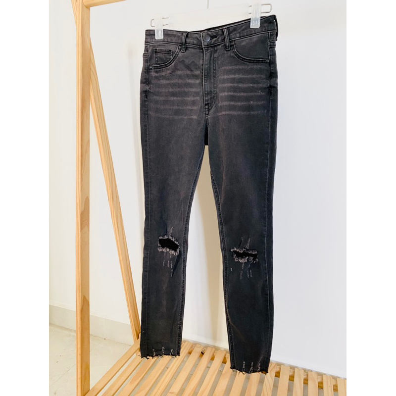 Quần jeans đen HM nữ auth size S mặc 1 lần
