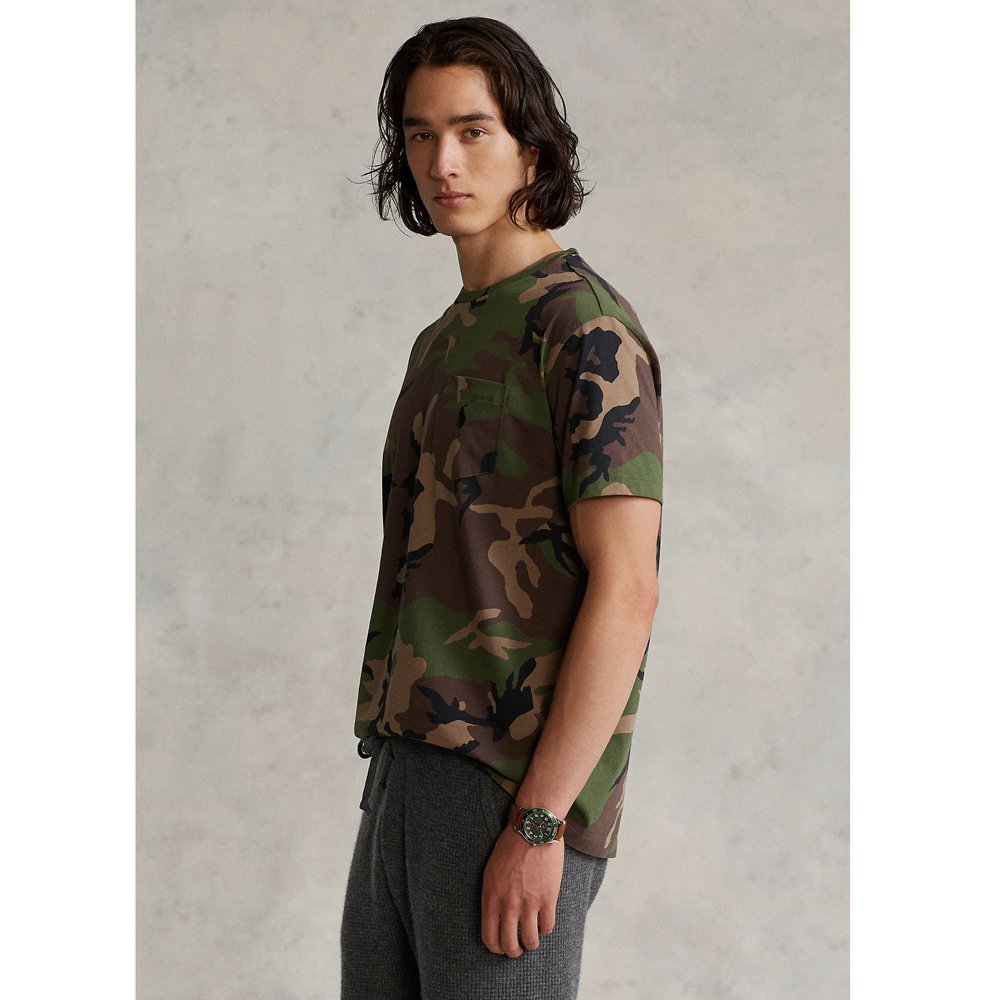 Áo thun nam Polo Ralph Lauren Classic Fit Camo Pocket T-Shirt - Surplus Camo