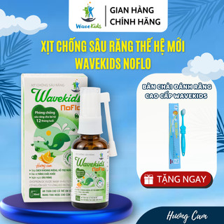 Xịt răng wavekids Noflo ngăn ngừa sâu răng,sún răng, ố vàng bảo vệ men răng, chai 30ml Vị cam