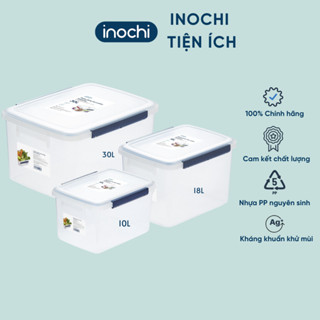 Thùng nhựa, hộp nhựa trong suốt cao cấp đựng thực phẩm Inochi 10L-18L-30L - CHÍNH HÃNG INOCHI