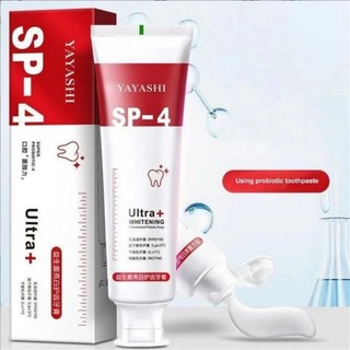  Kem Đánh Răng SP-4 Yayashi Ultra+ Whitening 120g Hỗ Trợ Trắng Sáng Khử Mùi Thơm Mát Super Probiotic-4 
