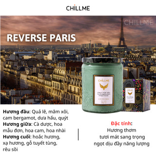 Nến thơm phòng vintage Chillme hương tươi mát sang trọng 200g - Reverse Paris