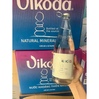   TP.HCM  Nước Khoáng Kiềm Thiên Nhiên Chai Thủy Tinh Vikoda pH 9.0 Thùng 12 Chai Nắp Giật 430ml 