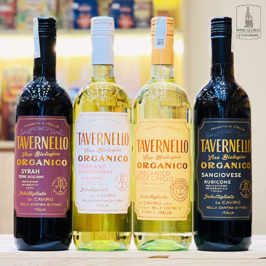 Rượu Vang Organic, Rượu Vang Tây Ban Nha Castillo Campo Llano &amp; Rượu Vang Oganic Ý Tavernello Organico