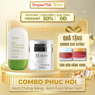  Combo Kem Face và Kem Chống Nắng MQ Skin dưỡng da sau tái tạo