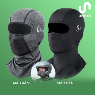  Khẩu trang trùm đầu - Chống nắng chống tia UV - Vải lụa lạnh thoáng khí - Mẫu mới nhất UNIDO K02 