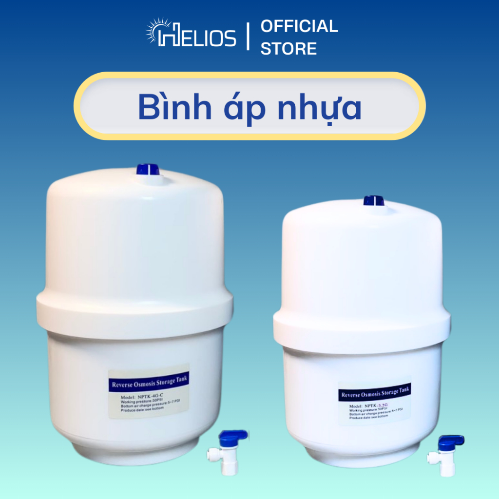 Bình áp nhựa 4.0 và 3.2 dùng cho máy lọc nước RO Karofi, Kangaroo, Sunhouse,...