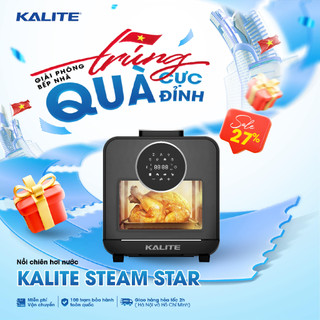 Nồi chiên hơi nước Kalite Steam Star 15L hấp - chiên - nướng 3in1 công suất 1635W - Bảo hành 24 tháng