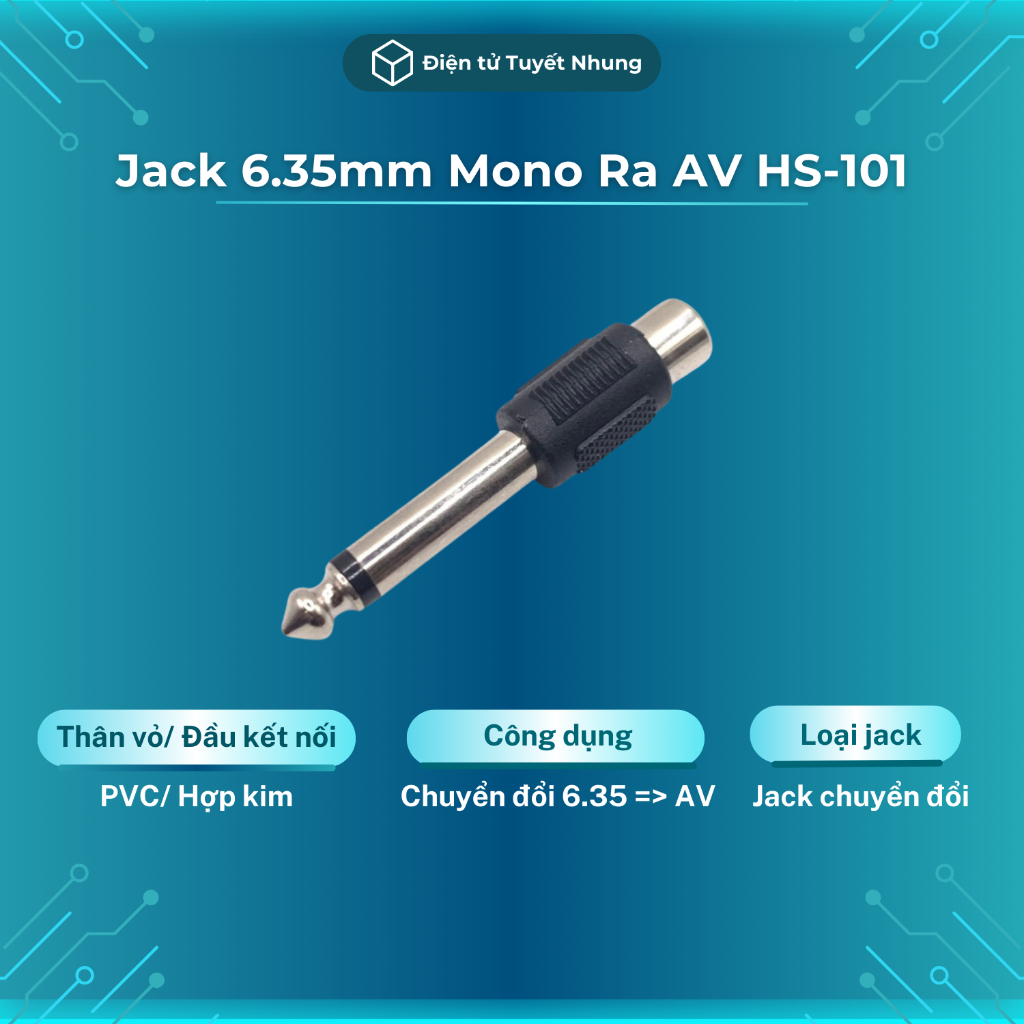 Jack 6 Ly Ra AV HS-101 Giá Tốt - Jack 6 Ly Ra Hoa Sen, Jack 6.5 Ra AV BH Lỗi 1-1