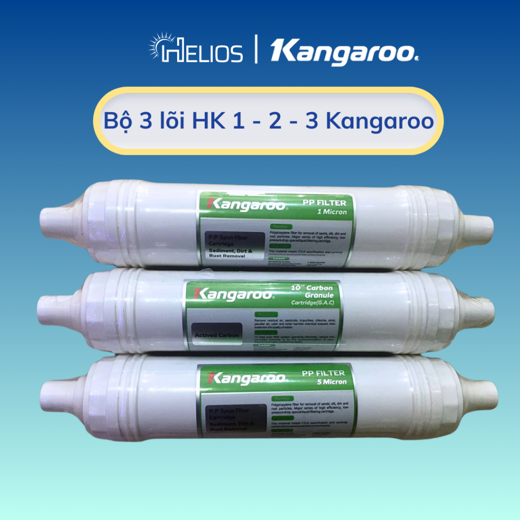 Bộ lõi lọc nước 123 Kangaroo đúc liền (Lõi HK) dùng cho KG10A4VTU; KG100HK; KG100ES; KG100EO; KG10A4