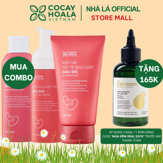Special Deal - Bộ 3 sản phẩm đậu đỏ Cỏ Cây Hoa Lá tẩy da chết 150g + sữa rửa mặt tạo bọt 150g + Toner đậu đỏ 150g