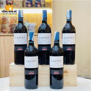 Rượu vang nhập khẩu, rượu vang đỏ pháp calvet varietal merlot 750ml có 5 loại vang trắng & vang đỏ