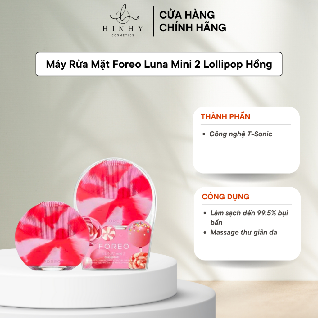 Máy Rửa Mặt Foreo Luna Mini 2 Lollipop #Hồng