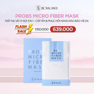 (M12) Mặt Nạ Vải Vi Sợi Be'Balance PRO B5 MICRO FIBER MASK 3in1 Làm Đẹp Da 1 hộp 10 miếng