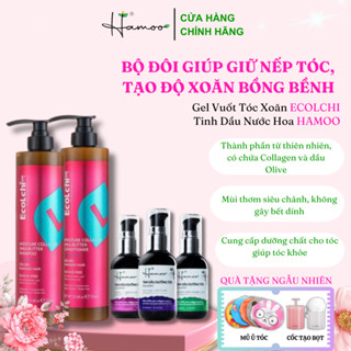 Gel Vuốt Tóc Xoăn EcoLchi Và Tinh Dầu Dưỡng Tóc Hamoo Chuyên Dành Cho Tóc Xoăn Giúp Giữ Nếp Tóc, Tạo Độ Xoăn Bồng Bềnh