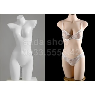 Manocanh nữ bán thân màu trắng - da đồ lót, váy đầm thời trang FREE SHIP- RẺ - sada shop