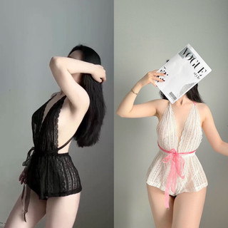 Bodysuit ren phối nơ ( ko kèm quần lk) - Shi Lingerie