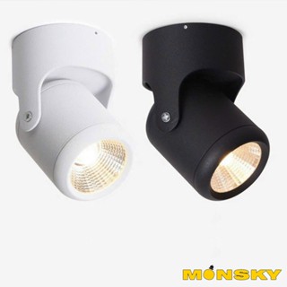 Đèn rọi ngồi MONSKY vỏ nhôm led gắn tường, trần MONA ánh sáng vàng - Đèn led cao cấp