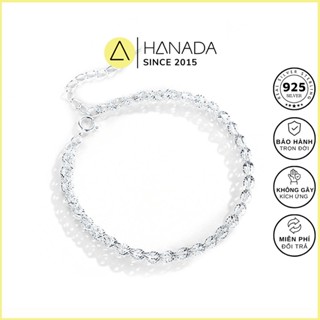  Lắc Tay Bạc 925 Cao Cấp Sáng Lấp Lánh Đi Tiệc Phụ Kiện Thời Trang Vòng Tay Nữ Đuôi Phụng Hanada 0784 K14 