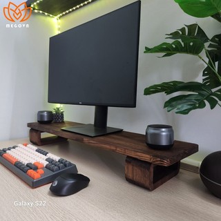 Kệ để màn hình máy tính bằng gỗ, Kệ gỗ kê màn hình Mego-01