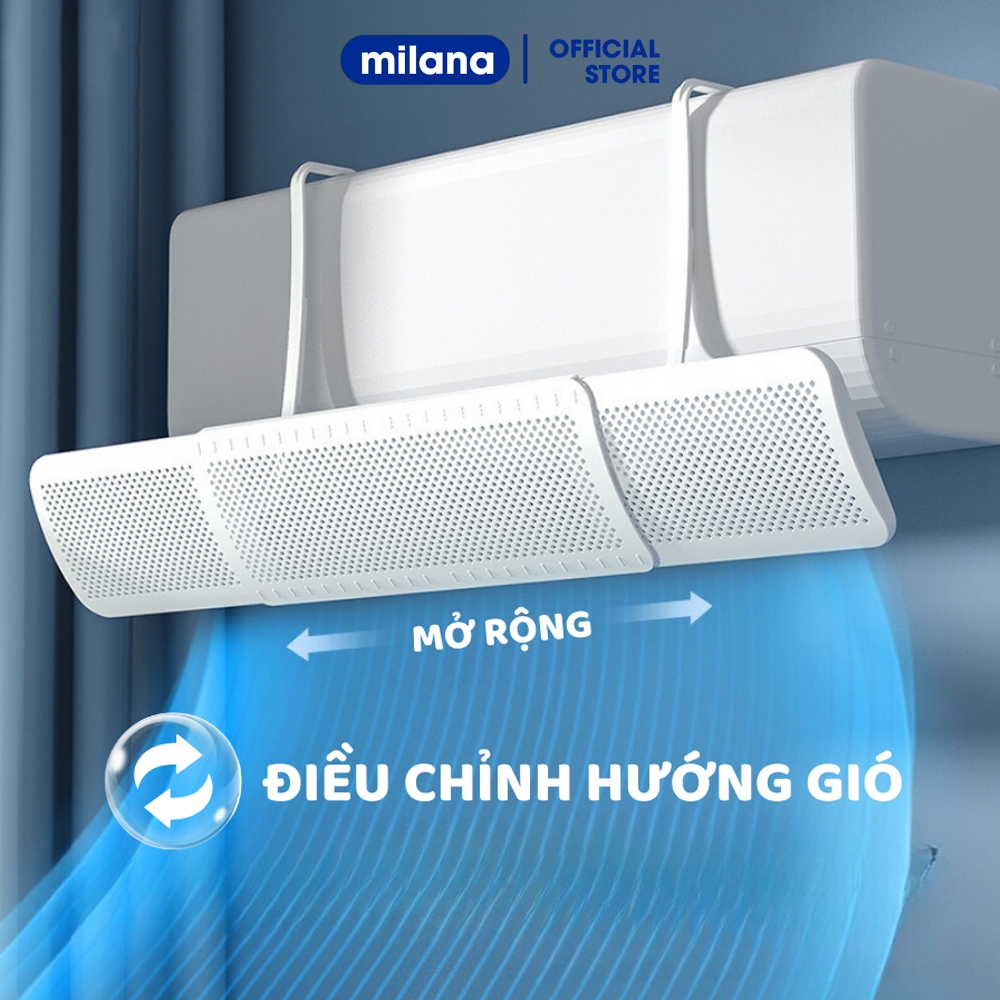 Tắm Chắn Gió Điều Hòa Cao Cấp Hòa Xoay 180 Độ, Điều Chỉnh Kích Thước Tùy Ý, Tấm Chắn Máy Lạnh Đảo Hướng Gió
