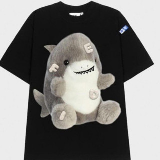  Áo thun cá mập Baby Shark-áo phông unisex form rộng cổ tròn BABY SHARK 