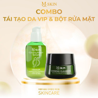 MQ Skin Bộ sản phẩm tái tạo da nhân sâm cao cấp 80ml, bột rửa mặt nhân sâm 120g