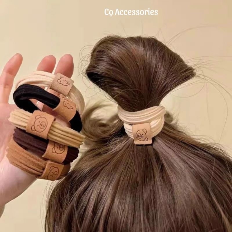 Set 10 Dây Cột Tóc Tag Gấu Xinh Xắn Dễ Thương Phụ Kiện Tóc Cho Nữ và Bé Gái | BigBuy360 - bigbuy360.vn