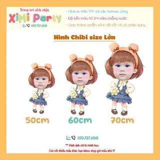 Chibi trang trí sinh nhật bé size lớn (thiết kế theo yêu cầu)