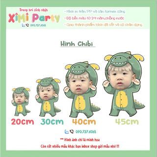 Chibi sinh nhật cho bé,trang trí thôi nôi bé,miễn phí thiết kế theo yêu cầu
