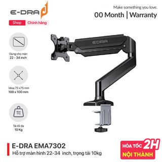 Giá treo màn hình gaming, giá đỡ ARM màn hình máy tính chơi game E-Dra EMA7302 - Hàng chính hãng