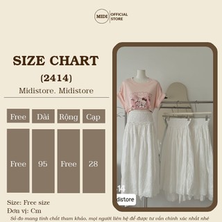 Chân váy boi ren Midi (2414) - MIDISTORE
