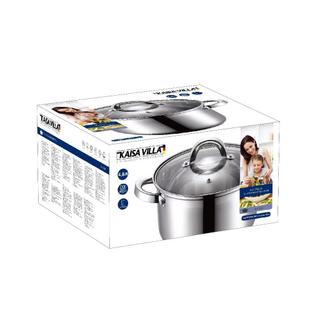 K298_ nồi inox kaisa villa stainless steel casserole 22cm 4.8l kv- 2250