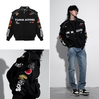  Áo khoác nam 100% cotton Tum Machines Racing Team Jacket - Black 