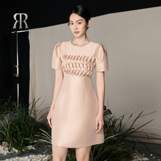 RẬP - Đầm Cổ Tròn Đính Hạt Tùng Xòe - GEM 01 HYATT