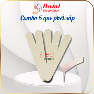 Combo 5 que gỗ phết sáp wax lông kích thước 15cm