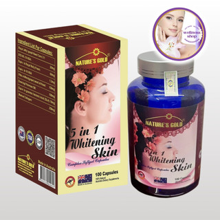 Viên uống trắng da và làm đẹp da – 5 in 1 Whitening Skin - 100 viên/hộp - Nature’s Gold/ Australia