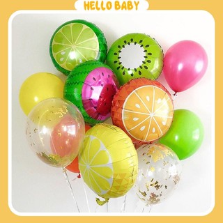 Bóng dưa hấu - dâu tây - thanh long - quả cam - quả chanh - quả khế - kiwi trang trí sinh nhật cho bé