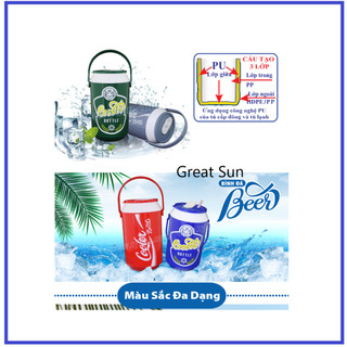 Bình đá giữ nhiệt hình lon bia 1 lít, 1.5 lít, 2 lít bình nước đá, thùng nước đá, bình nước mang đi làm, thùng đá lạnh