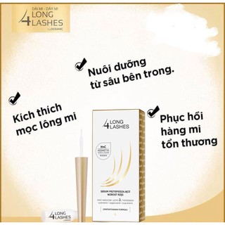 Serum dưỡng dài mi Long4lashes Oceanic Ba LanĐặc điểm nổi bật - Tăng số lượng mi, giúp hàng mi rậm, cuốn hút - Kích thíc