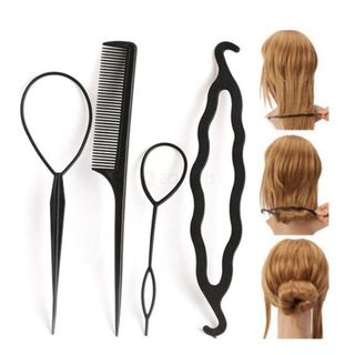 Combo 5 bộ 4 dụng cụ tạo kiểu, búi tóc, tạo kiểu tóc siêu nhanh.