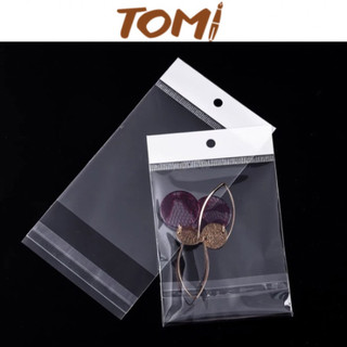 Túi opp keo dán miệng có lỗ treo set 50 cái đa dạng kích thước tomi 212